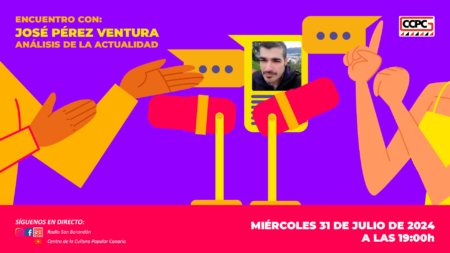 José Pérez Ventura hoy miércoles en la Sala San Borondón