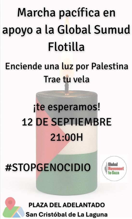 Convocan una Marcha en apoyo al Pueblo Palestino el viernes en La Laguna