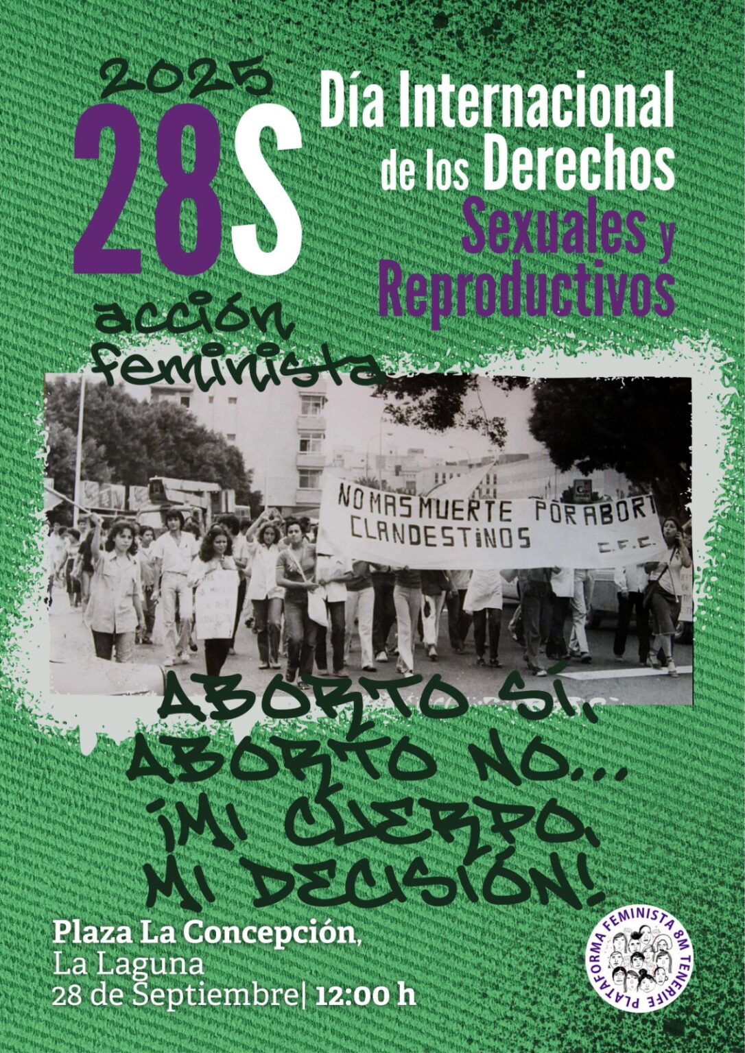 Acción feminista en La Laguna con motivo del día Internacional de los Derechos sexuales y reproductivos