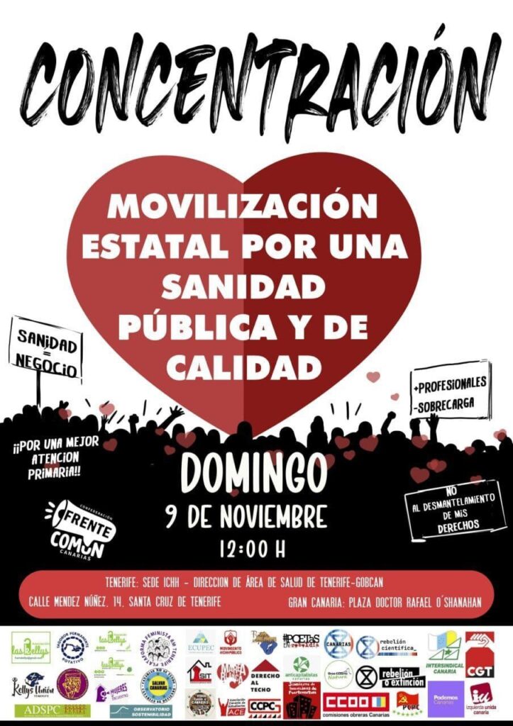 Llamamiento a la Movilización por una Sanidad Pública este domingo