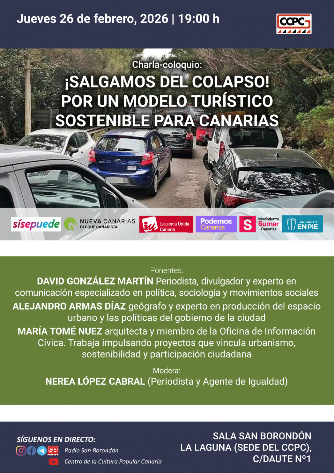 En la Sala San Borondón: A debate el modelo turístico en Canarias y las alternativas para su sostenibilidad