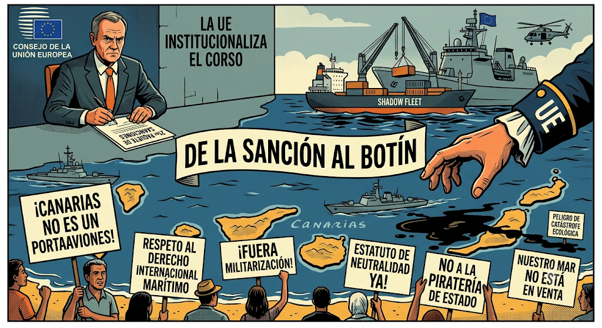 De la sanción al botín: la UE institucionaliza el corso y arrastra a Canarias a su guerra