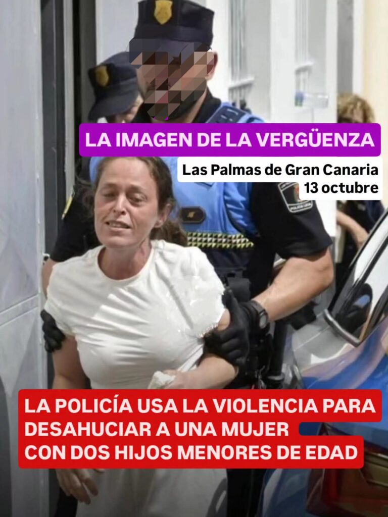 El desahucio de una mujer y dos hijos menores de edad es parte de la decadencia humana